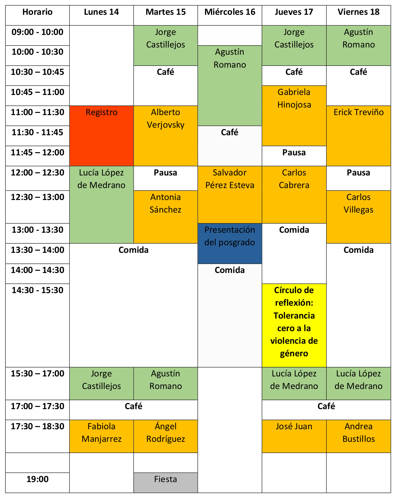 Horario