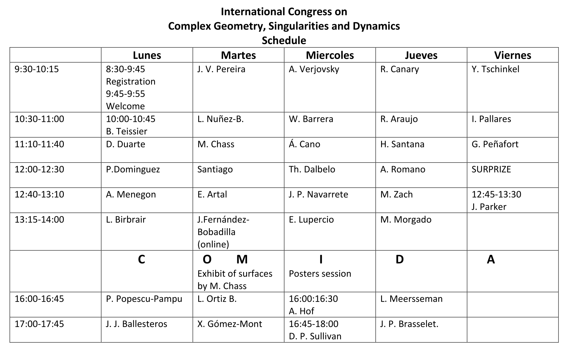 Horario